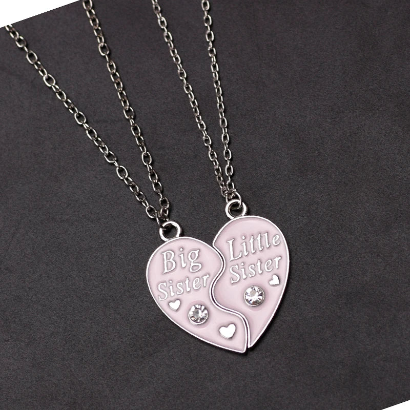 Sisters or Best Friends Pendant Heart Necklaces