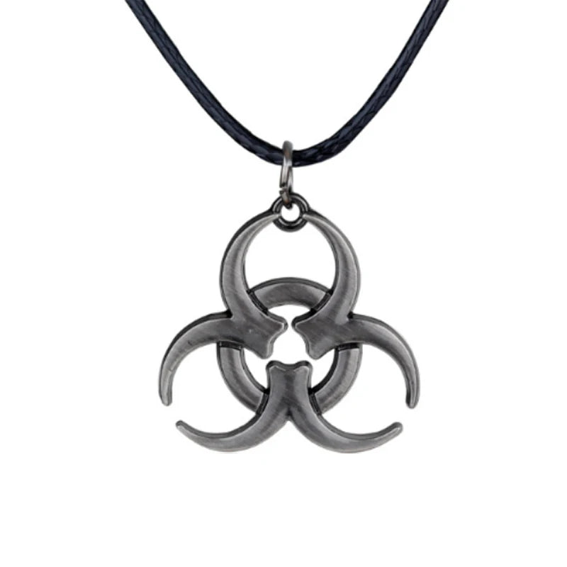 Biohazard Pendant with Rope Chain