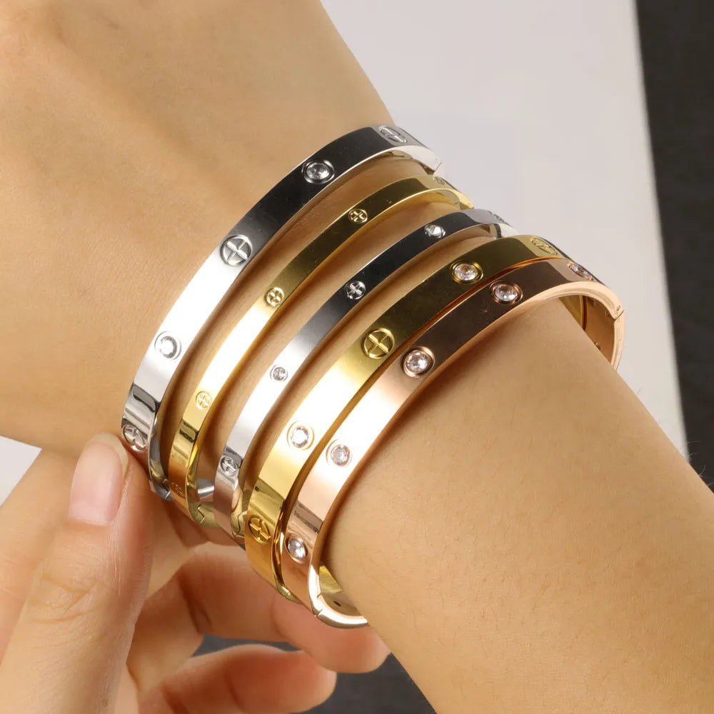 Stainless Steel Cuff Bangle Bracelets