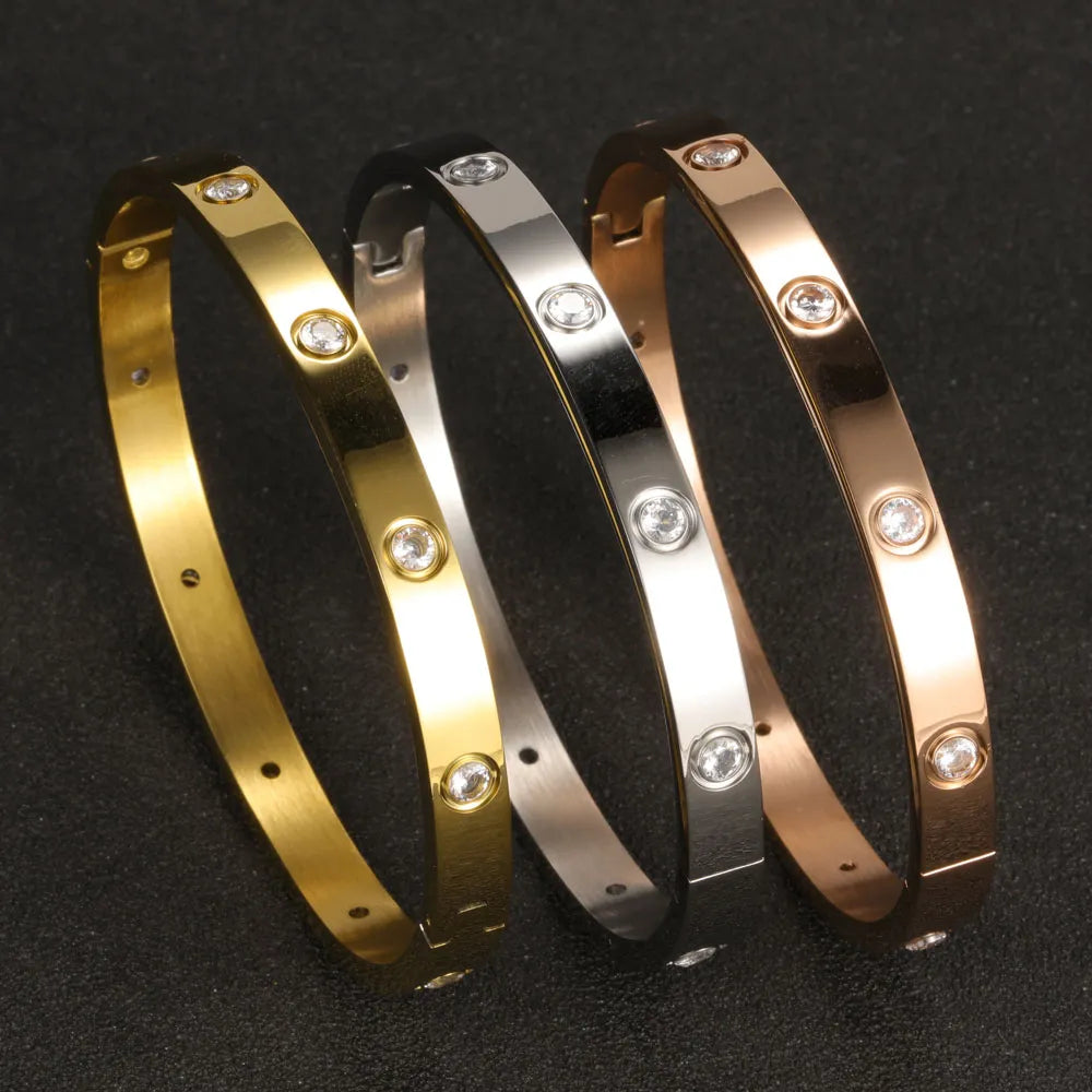 Stainless Steel Cuff Bangle Bracelets