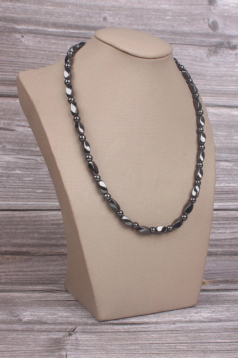 Magnetic Therapy Hematite Bead Necklace