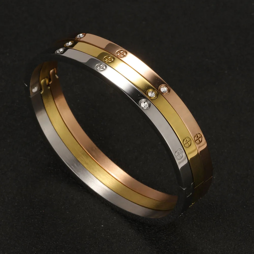 Stainless Steel Cuff Bangle Bracelets