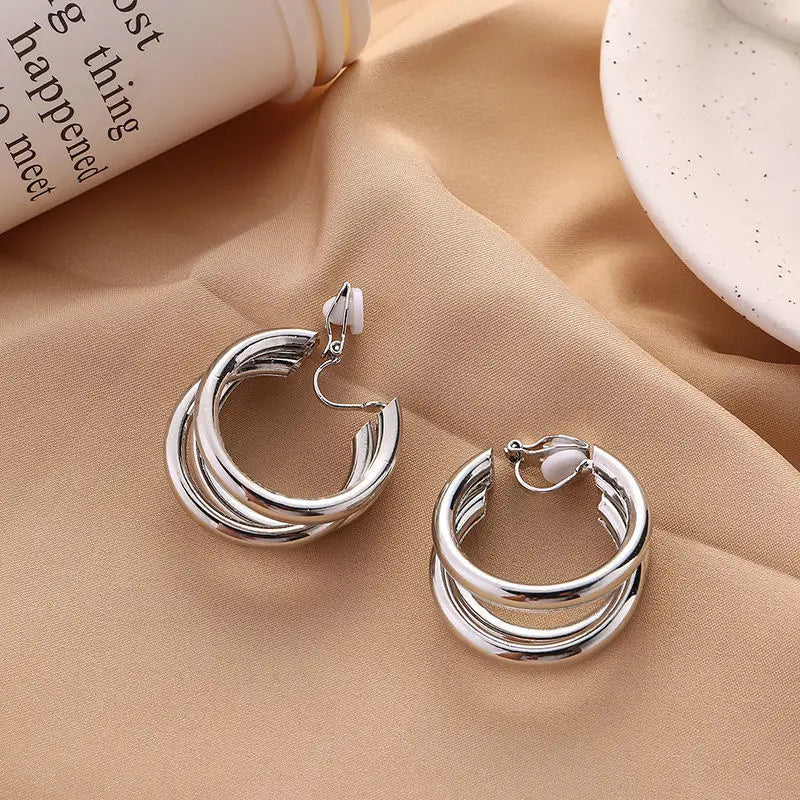 Clip on Hoop Earrings