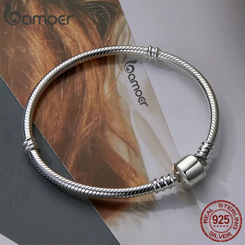 Sterling Silver Snake Chain Bangle Bracelet