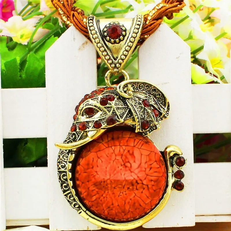 Handmade Elephant Pendant Necklace