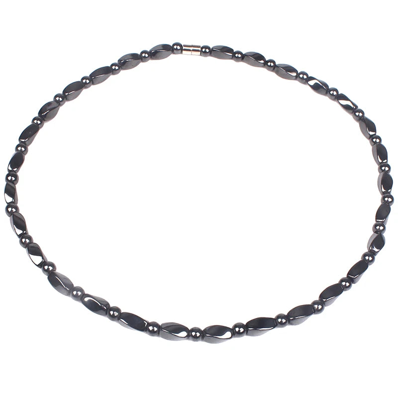 Magnetic Therapy Hematite Bead Necklace