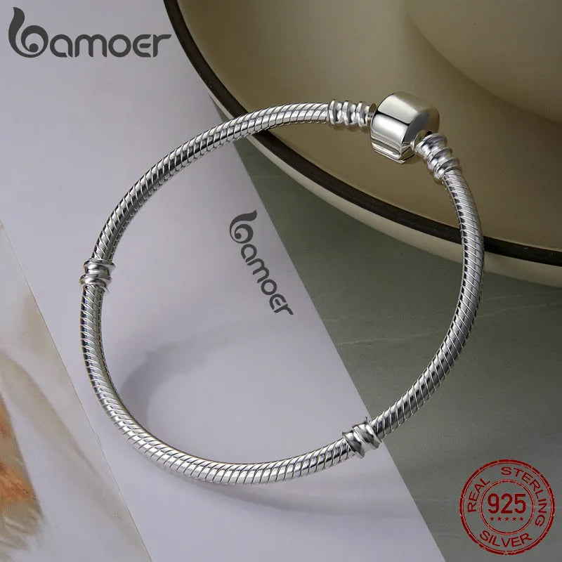 Sterling Silver Snake Chain Bangle Bracelet