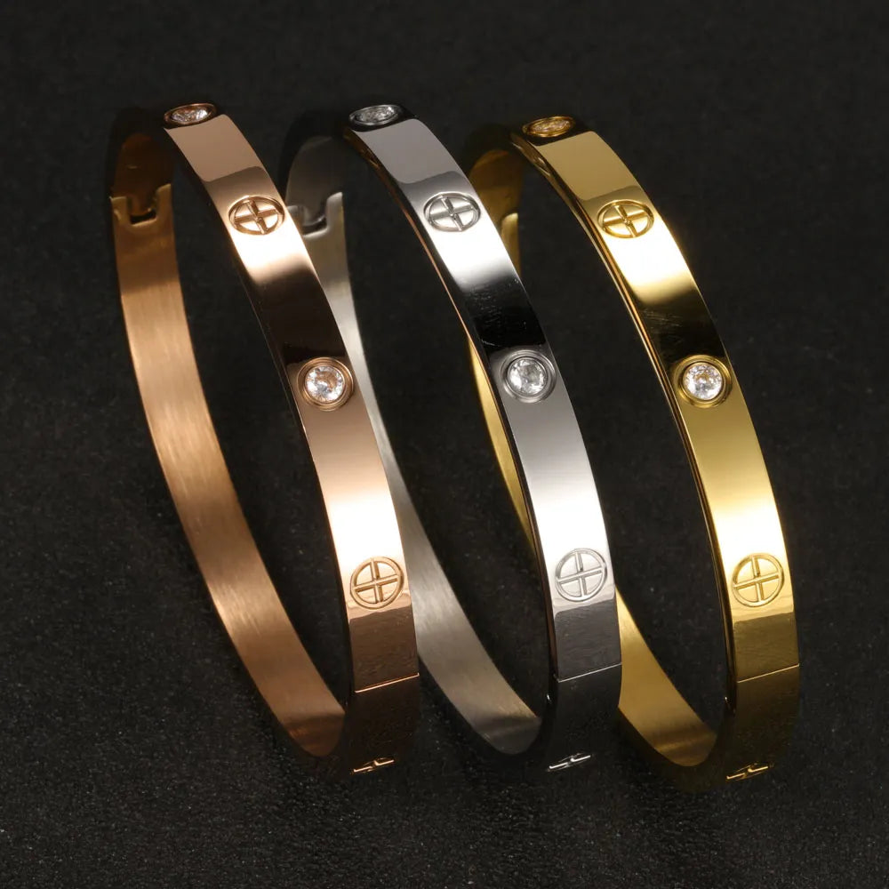 Stainless Steel Cuff Bangle Bracelets