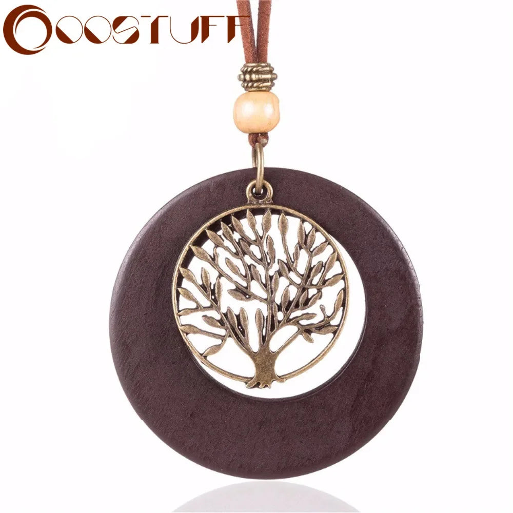 Korean Long Tree of Life Pendant Necklace