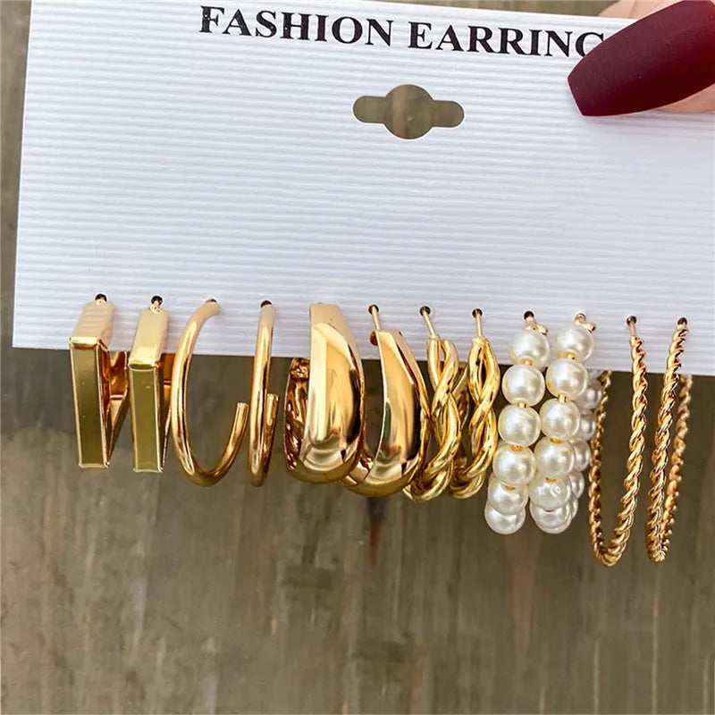 Small Hoop Earrings Set