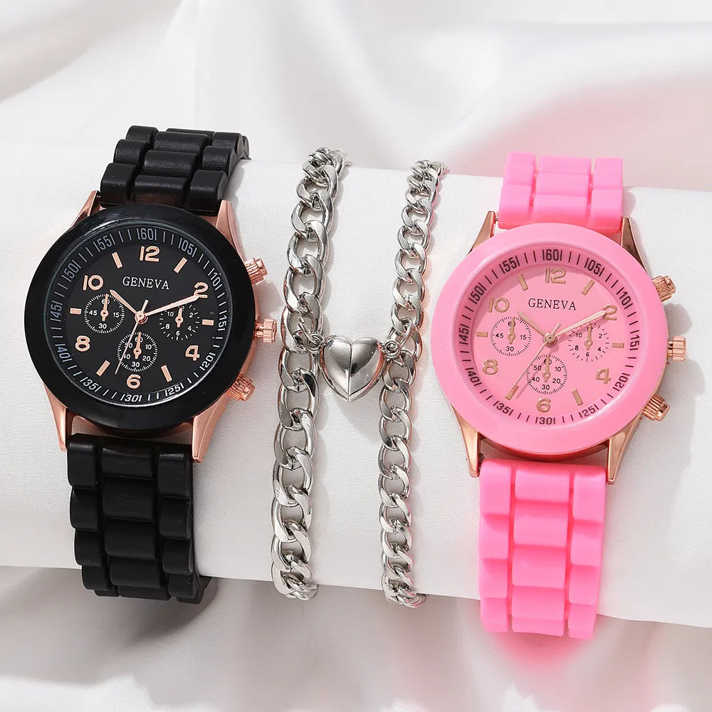 4 Piece Luxury Women's Quartz Watch Set