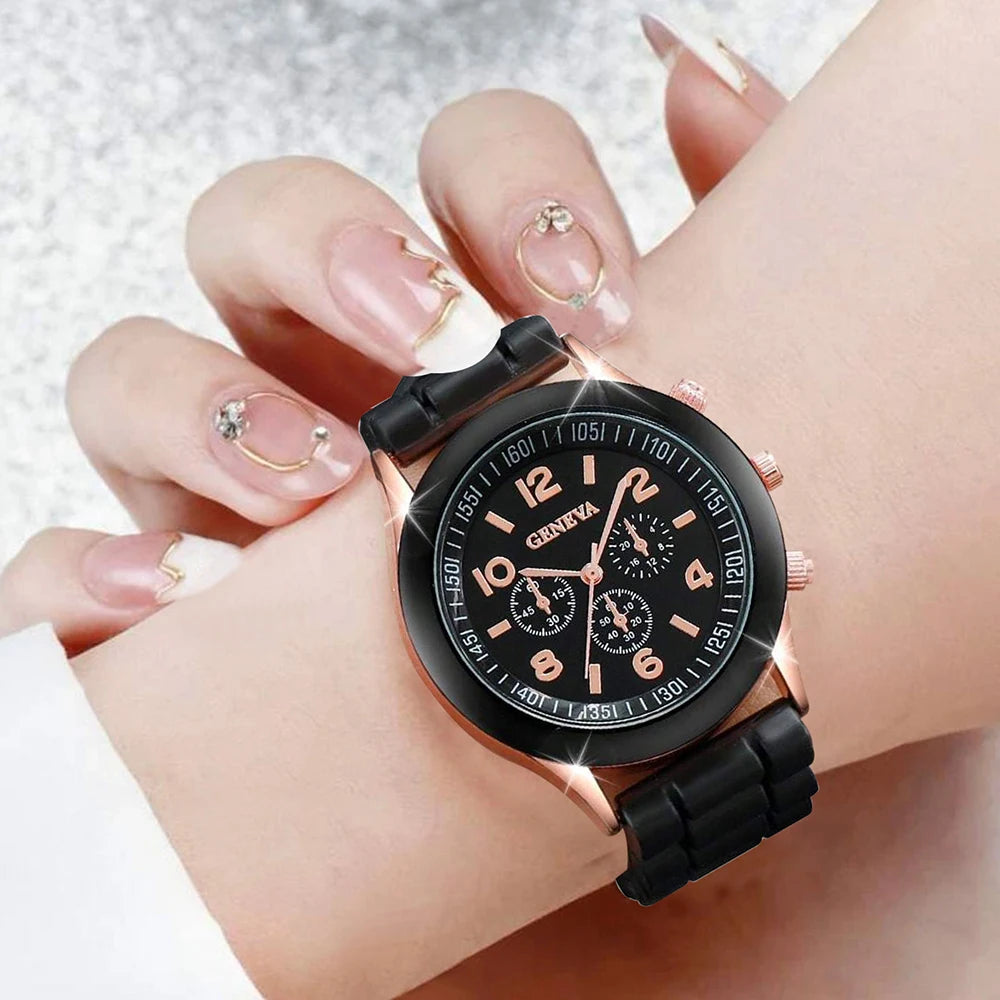 4 Piece Luxury Women's Quartz Watch Set