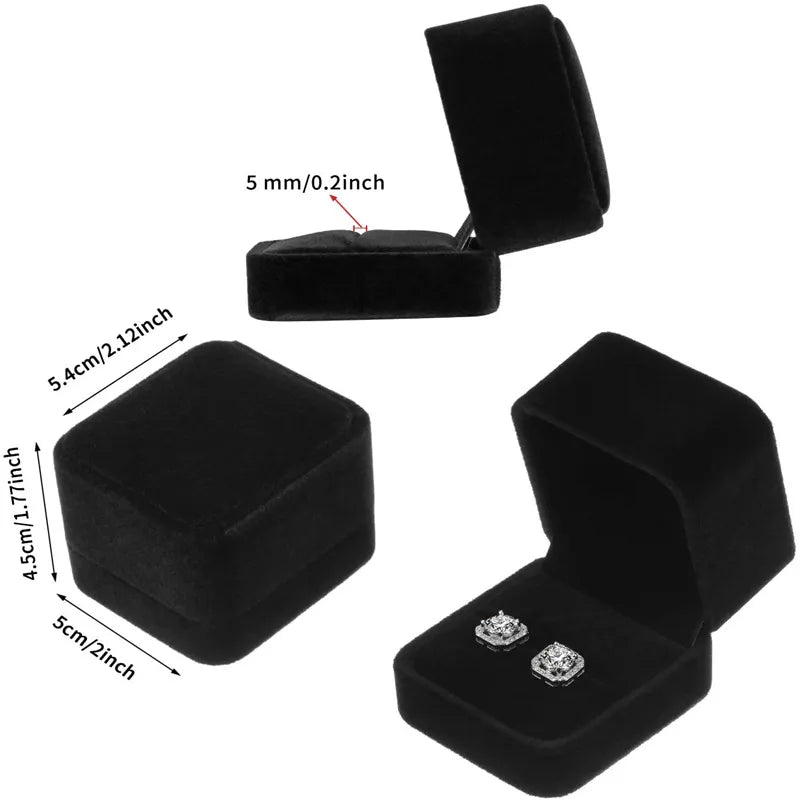 Velvet Box Case for Rings or Earrings