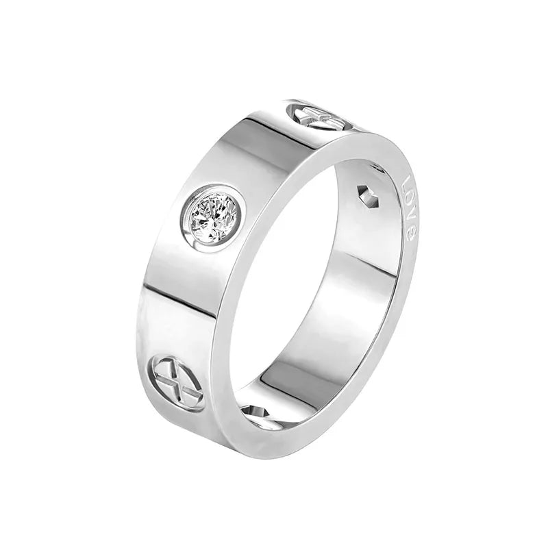 Band Ring with or without Cubic Zirconia