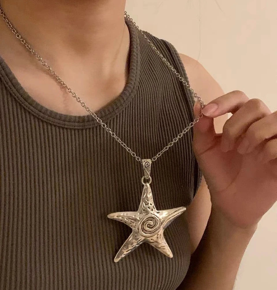 Big Starfish Pendant Necklace