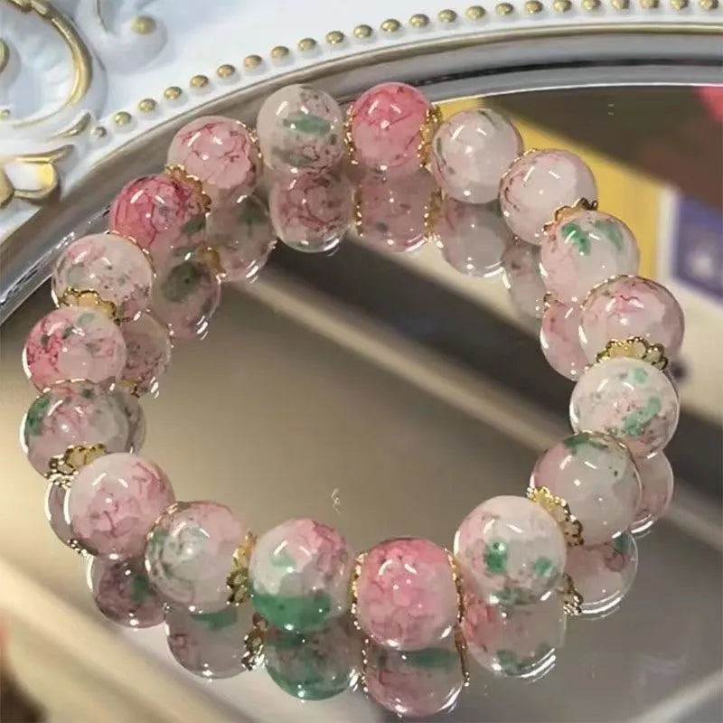 Cherry Blossom Glazed Ice Bracelet