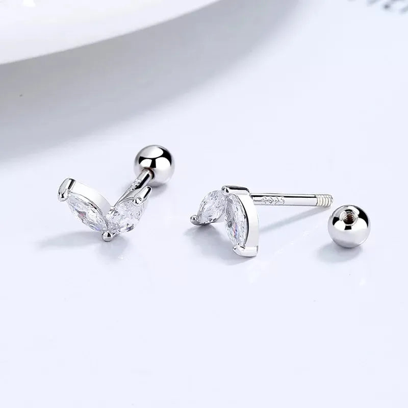 2 Piece Stainless Steel Small Hoop Earrings