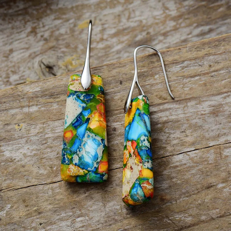 Jasper Natural Stone Earrings