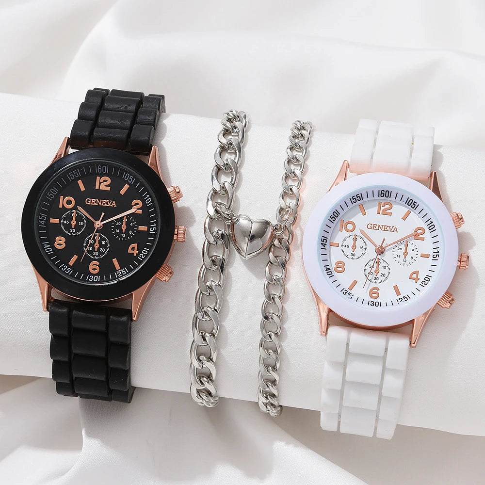 4 Piece Luxury Women's Quartz Watch Set