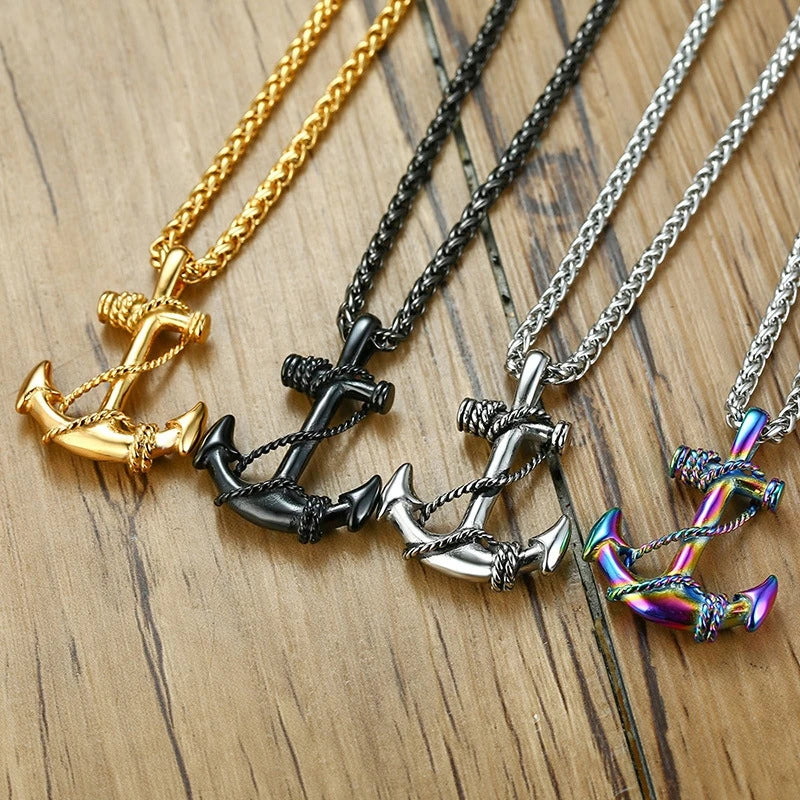 Stainless Steel Anchor Necklace