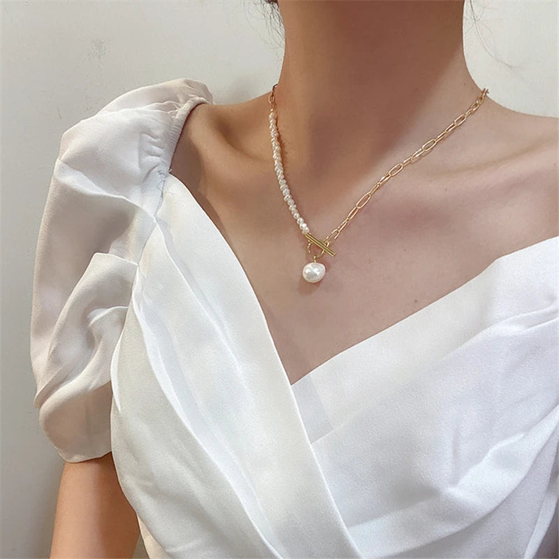 Natural Baroque Pearl Necklace