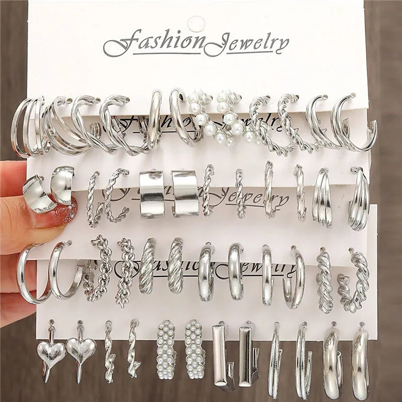 Small Hoop Earrings Set