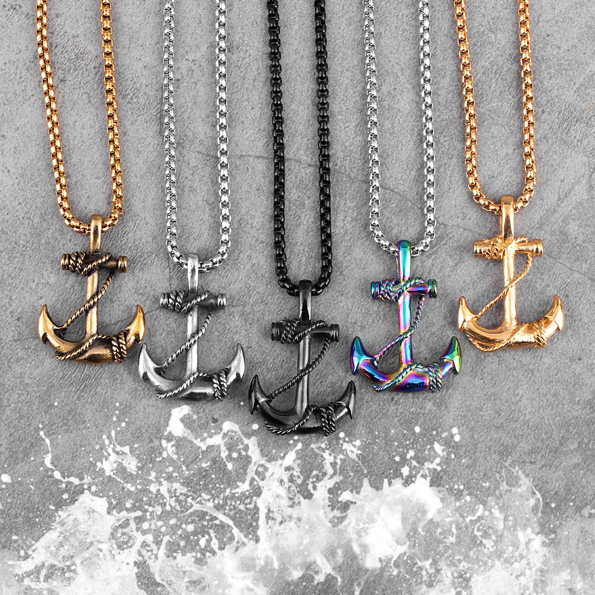 Stainless Steel Anchor Necklace