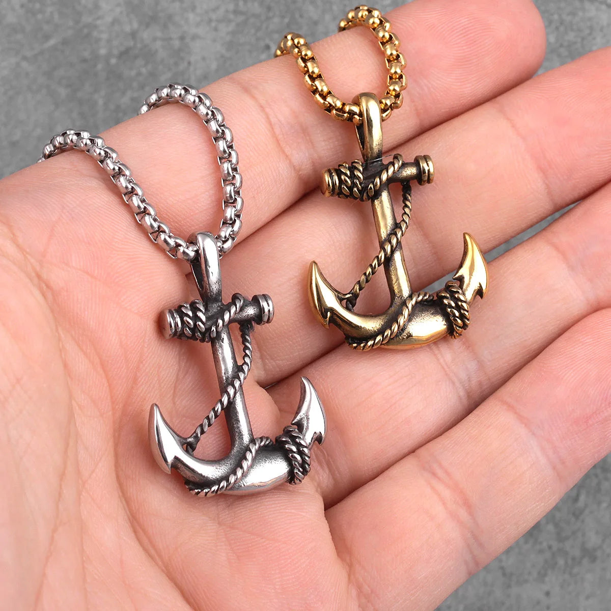 Stainless Steel Anchor Necklace