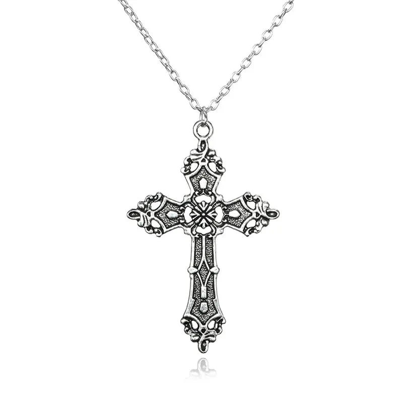 Vintage Look Cross Pendant Necklace